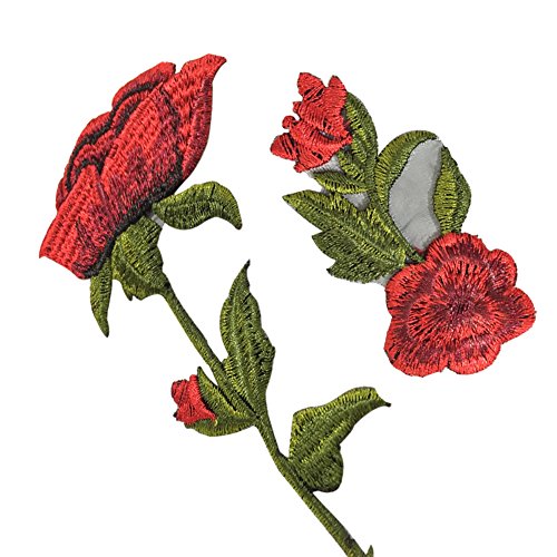 Brightup Rosen Blumen Stickerei DIY Flecken Aufkleber Nähen Kleidung Taschen Hut