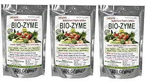 TSR Organic Fertilisers & Pesticides Bio Zyme Organic bio Fertilizer (400 + 400 + 400 Grams) Essential nutrients for All Home and Garden Plants