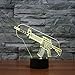Produktbild 3D Kreative Die Waffe LED Lampe 7 Farben erstaunliche optische Täuschung Art Skulptur Lichter produziert einzigartige Lichteffekte und 3D-Visualisierung für Home Decor-kreative Geschenk