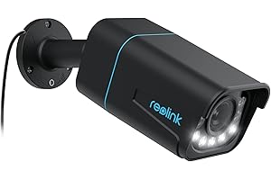 Reolink 4K 8MP Camara Vigilancia PoE con Foco, Detección Persona/Vehículo/Pet, Zoom óptico 5X, Color Visión Nocturna Lapso de Tiempo Audio Bidirectional, Ranura para Tarjetas microSD, RLC-811A Nergo