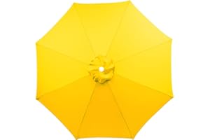 XQZMD Replacement Parasol Canopy, Sun Umbrella Replacement Parasol Fabric Cover with 6/8 Ribs, 2.7m/3m Garden Parasol Canopy Cover Replacement Top for Garden, Patio Umbrella