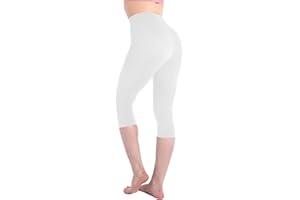 Leafigure Gym Leggings Womens High Waist 3/4 Black Leggings for Women Workout