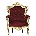 Produktbild Prunk Sessel Barock Stil Louis XIV Antik Look König Bordeaux-Rot/Gold - Rokoko Jugendstil