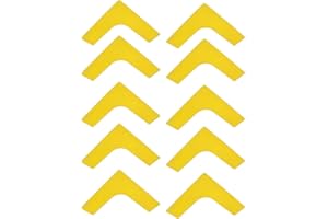 ‎OUKENS OUKENS 10 Stück Tennisplatz-Linien-Grenzmarkierungen, Rechtwinkliges Flugzeug-Wahrzeichen, Platzmarkierung, Punktmarkierungen Für Fußball-Badminton-Aktivitätenspiele(Gelb)