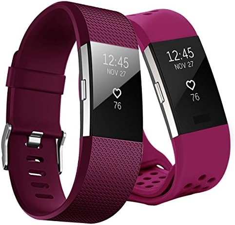 Kutop for Fitbit Charge 2 Strap,Fitbit Charge2 Wrist Straps Soft Adjustable Wristband Classic Accessory Sport Replacement Band for Fit bit Charge 2 Small Large Woman Man