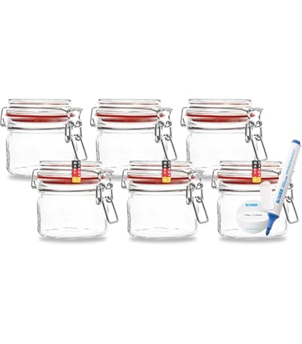 BAUER 12-delige Draadbeugel Voorraadpotten Set 1550 Ml - Inmaakglas Met Beugelsluiting Made In Germany