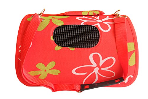 BPS (R) Portador Transportín Bolsa Bolso de Tela para Perro, Gato, Mascotas, Animales,Tamaño:(L,51x26x29cm) (Rojo) BPS-2120-3