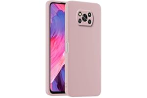 HULLIN Custodia per Telefono in Silicone Colorato, Adatta per POCO X3 Pro/POCO X3 NFC (6.67") - Polvere di sabbia