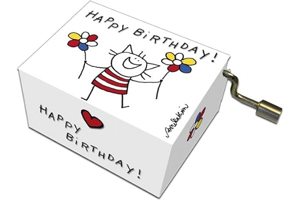 Fridolin - 58342 - Boîte à Musique - Chat - Bon Anniversaire