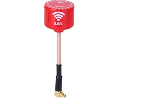 VGEBY RC Antenna, 5.8Ghz Durable ABS Low Feeder Loss 3dBi LHCP Directional FPV High Gain Antenna RC Spare Parts Accessory Fit for FPV Racing Drone (Angled MMCX) Modeling Accessory Model Toy