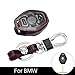 Produktbild WHXHN Echtes Leder Autoschlüssel Schlüsselanhänger Fob Cover Cover Für BMW X3 X5 Z3 Z4 3 5 7 Serie E38 E39 E46 E83 M5 325i Schlüssel mit Schlüsselring