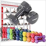 mancuernas de vinilo o neopreno MULTIUSO: Perfectas para realizar numerosos ejercicios de FUNCTIONAL FITNESS y para fortalecer, tanto en casa como en el gimnasio, tus músculos abdominales, bíceps, tríceps, cuádriceps y glúteos