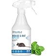 ROSHIELD 500 ml Rats & Mice Repellent Spray, EXTRA STRONG Organic Peppermint Oil Formulation, Non-Toxic, Fast Acting, Safe for Humans & Animals.