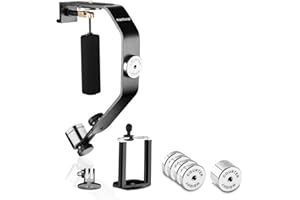 Mantona Trépied flottant pour Action Cams comme Rollei, GoPro Hero 2/3/3+/4, Qumox, Easypix, Actionpro X7 et bien d'autres. (filetage 1/4 pouce, pour des prises de vues stables, dimensions compactes, contre-poids incl.)