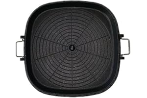 PINICECORE Grille de cuisson de qualité supérieure - Pour réchaud à gaz - Barbecue de table Bulgogi Korea - Rectangulaire