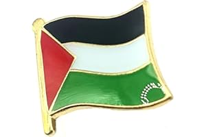 SNS COMPONENTS Pin's en métal émaillé avec drapeau de la Palestine, Métal