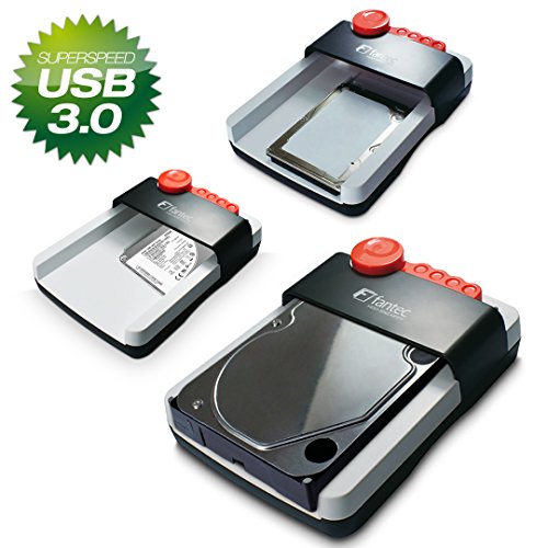 FANTEC HDD-Sneaker Dockingstation (für 6,35 cm (2,5 Zoll) und 8,89 cm (3,5 Zoll) SATA I/II/III Festplatten und SSDs, USB 3.0 SUPERSPEED Anschluss, inkl. Backup Software) weiss - 4