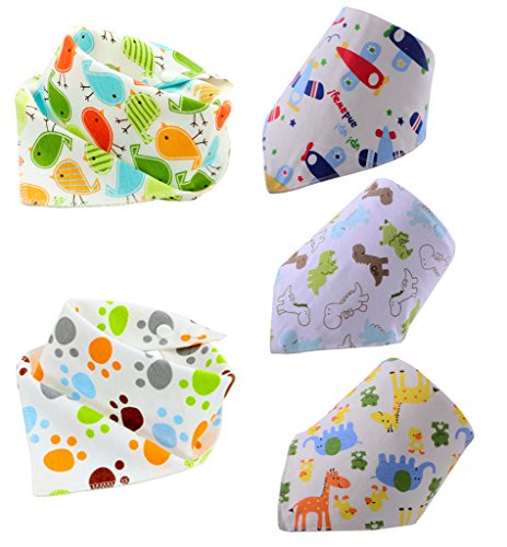 JT-Amigo 10er Set Baby Bandana Lätzchen Halstuch, Baumwolle, verschiedene Motive - 2
