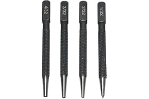 NIWIEOI 4pcs Portable Positioning Punch Set with Center and Nail Tools for Metal and Wood - Automatic Hole Tool