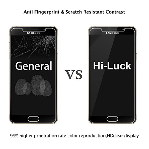 Samsung Galaxy A5 2016 Panzerglas Schutzfolie, [2 Stück] Hi-Luck 0.33mm Premium Ultra-Klar Glasfolie Displayschutzfolie Schutzglas für Samsung Galaxy A5 2016 (9H, Anti-Kratzer, Blasen-frei) - 4