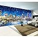 Produktbild Rureng Ultra Hd Nacht Stadt Nacht Stadt Landschaft Panorama Tv Wand Restaurant Benutzerdefinierte 3D Wallpaper High-Rise-Gebäude Wandbild-280X200Cm
