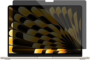 MASIBLOOM 13" Laptop Privacy Screen Protector for 2025 2024 2023 2022 MacBook Air 13.6 Inches M4 M3 M2 Chip A3240 A3113 A2681 5H PET High Definition Anti Scratch Dustproof Protective Film Cover Skin Accessories
