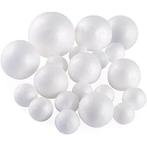Boule Polystyrène 20 Cm Blanche - Séparable - Pour Déco, Bricolage Et Customisation