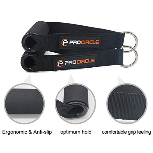PROCIRCLE Widerstandsbänder Set – Schwere Resistance Tension Übungsband Tube Set- Mit Anti-Snap Latex Tube, Foam Griff, Tür Anker, Knöchelriemen und Freie Tragetasche – Perfekt für jede Home Fitness Training - 5