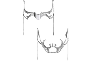 Scnvsi Cyber Punk Mask, Unisex Costume Mask, Metal, Fashion, Punk, Silver, Holidays, Individual Jewelry Accessory for Men, Women Adults