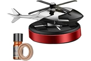 HADAVAKA Solar Cessna Aircraft With Unique Fragrance Car Air Fresheners Ornaments, Aircraft Shaped Car Decoration, Solar Energy Rotate Airplane Aromatherapy Decor, For Car Office Home (Red)
