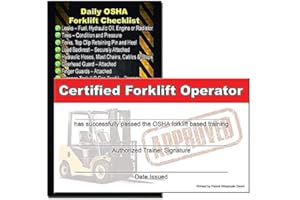 Patriot Wholesale Direct Certified Forklift Operator Cards (Package of 10), Certification Cards, Business Card/ID Card Size, Adult, 10 cards