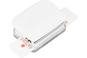 Okuyonic Machine de Reliure Manuelle, tête de Coupe Professionnelle en métal, positionnement Rapide, Mini Machine à Relier, 6 Trous de 0, 24 Pouces de diamètre pour Livre (Blanc)