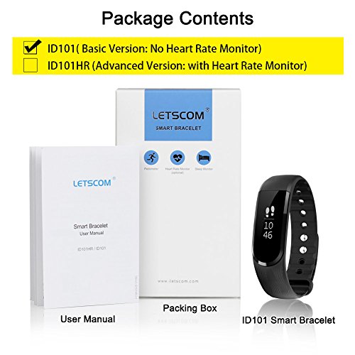 Fitness-armband, LETSCOM Aktivitätstracker Fitness Tracker Smart Aktivitätstracker Fitnessband Smart Schrittzähler Fitness armband für Android / iOS Smartphone, Bluetooth 4.0 IP67 wasserdichte Armband - 6