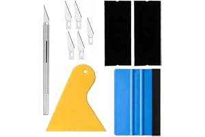 Gebildet Verktygssats för Vinylförpackning Fönsterfilmfärgverktyg Bakgrundsverktyg med Filt Squeegee,Förskärare,Bil Vinyl,Fön