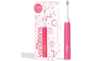 My Variations ® - Brosse à Dents Électrique Enfant - Technologie Sonique - 1 Mois d'Autonomie - Rechargeable - Recommandée par les Dentistes - 2 Modes - Minuteur 2 Min Intégré - 3 à 12 ans - Rose