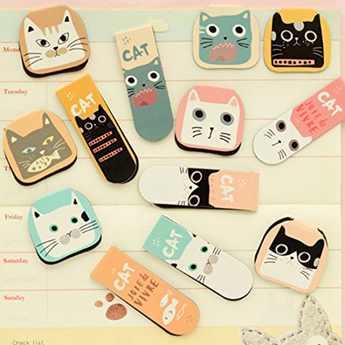 2pcs Mini Cat Im n Bookmark papel Clip papeler a suministros regalo estilo aleatorio 2pcs Mini Cat Im n Bookmark papel Clip papeler a suministros regalo estilo aleatorio