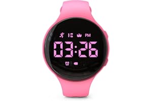 Focwony Non-bluetooth Led Fitness tracker watch,Digital Pedometer watch,with Step Counting/Distance/Calories/Stopwatch/Alarm Clock, Great Gift for Kids Teens Girls Boys Xmas