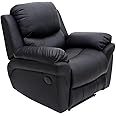 More4Homes - MADISON Electric Recliner Armchair - Reclining Sofa Chair for Living Room & Bedroom - Electric-Motorised Control - Bonded Leather, Black