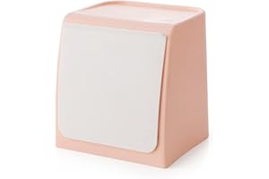 Anawakia Mini Poubelle Murale Suspendue Poubelle Amovible en PP Mini Poubelle Amovible pour Cuisine Salle de Bain WC Bureau (Rose)