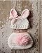 DAYAN Fashion Unisex New-born Boy Girl Crochet Knitted Baby Outfits Costume Set Photography Photo Prop-Pink Rabbit