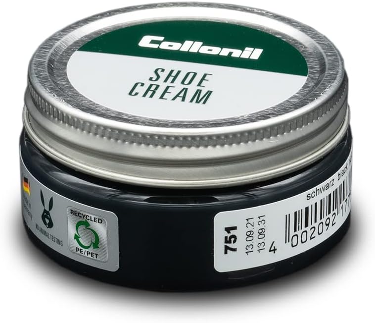 Collonil Ayakkabı Kremi, pürüzsüz deri için klasik bakım kremi, 50 ml, Siyah
