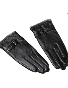 Butterme Womens Touchscreen Texting Driving Winter Warm Lammfell Leder Handschuhe Fahren im Freien Fleece Futter...