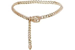 JKJF Metallgürtel Gürtelketten einlagige Taillenkette Punk Jeans Ketten für Frauen und Mädchen