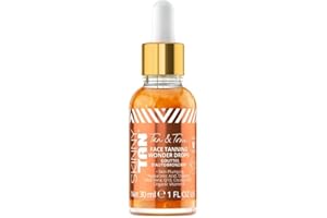 Skinny Tan Tan and Tone Face Tanning Wonder Drops Serum - Hyaluronic Acid for Dewy, Luminous Finish - Helps Even Skin Tone - Enhance Your Complexion - Transform Skincare into a Gradual Tanner - 30 ml