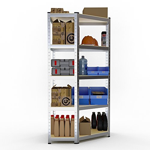 Schwerlastregal Steckregal Eckregal 180x99x77 cm Kellerregal 875 kg Tragkraft Lagerregal Werkstattregal Regal verzinkt - 5