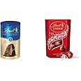 Lindt Hot Chocolate, 300g & Lindor Milk Chocolate Truffles Box - Approx 16 balls, 200g - Chocolate Truffles with a Smooth Melting Filling - For Him or Her for Valentines Day