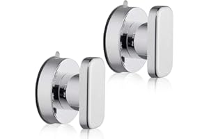 Kitchen-dream Poignée de Porte à Ventouse 2PCS Ventouse Poignées Tiroir Armoire Réfrigérateur Porte Verre Portable Mobilité Poignée Poignées avec Forte Ventouse pour Salle De Bains