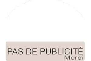 GRAVURE CONCEPT Plaque PAS DE PUBLICITÉ MERCI Adhésive PVC Pour Boîte Aux Lettres - Plaque Stop Pub - 8 cm x 2 cm - 21 Couleurs Disponibles (Beige)