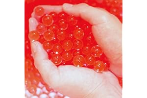 Bolas de gel de agua Risai, perlas de agua no tóxicas que crecen en agua, perlas de agua para decoración de jarrones, plantas, flores, 5000 piezas, rojo 100 g