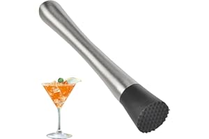 MIUNPRI Pilon En Acier Inoxydable Pour Cocktail Mojito, Cône Écraser Les Glaces Mélangeur Pour Cocktail À La Menthe Professionnel Bartender Outil Essentiel Pratique Et Durable Concasseur À Pommes De Terre